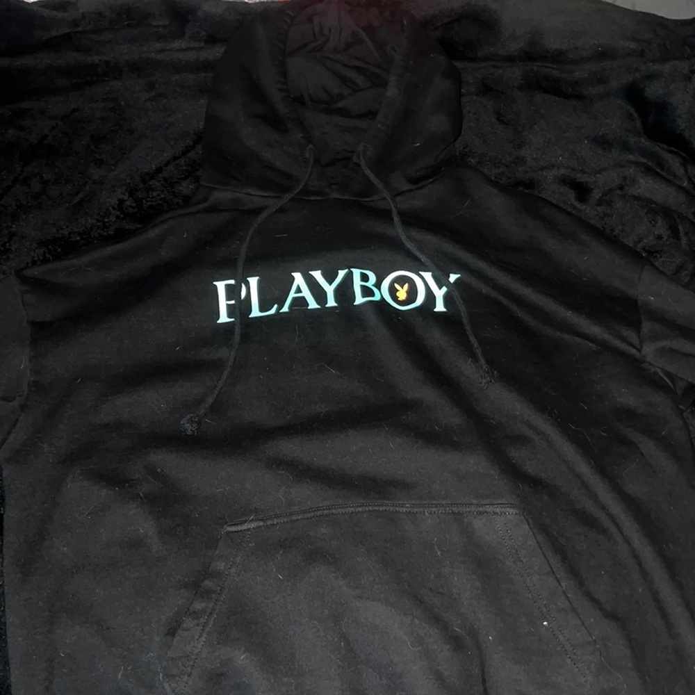 Black playboy hoodie